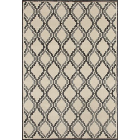 Standalone Milan Collection Hopscotch Woven Area Rug - Gray - 2 x 4 ft. ST2991796
